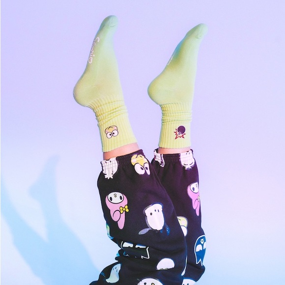 The Hundreds Sanrio Hello Kitty Badtz-Maru My Melody Black Sweatpants sz. L - Picture 9 of 10